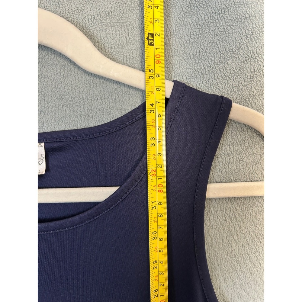 D-Signed Girls Tank Dress Navy Blue Polyester High Low Hem Sleeveless XL 14/16 - Picture 7 of 8